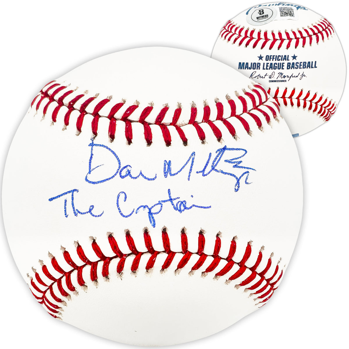Don Mattingly Autographed Official MLB Baseball New York Yankees "The Captain" Beckett Bas Witness