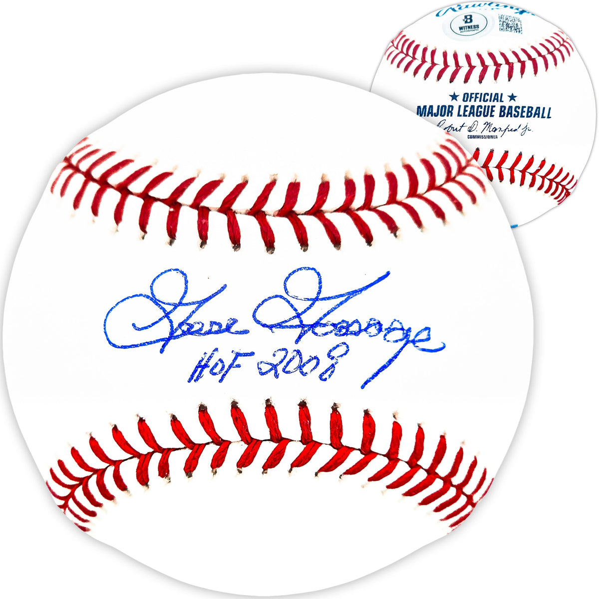 Rich "Goose" Gossage Autographed Official MLB Baseball New York Yankees "Hof 2008" Beckett Bas Witness