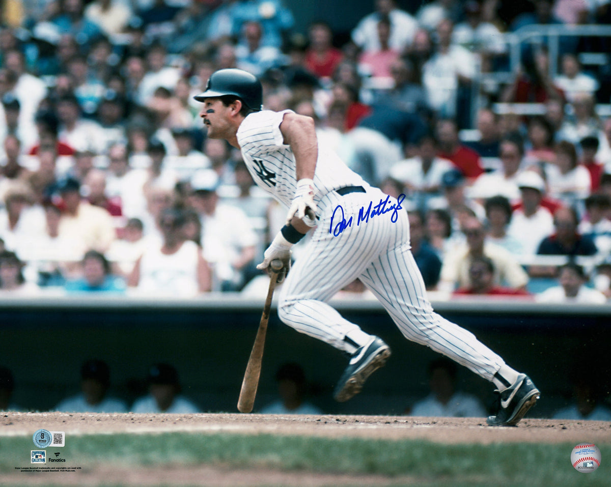 Don Mattingly Autographed 16X20 Photo New York Yankees Beckett Bas Witness