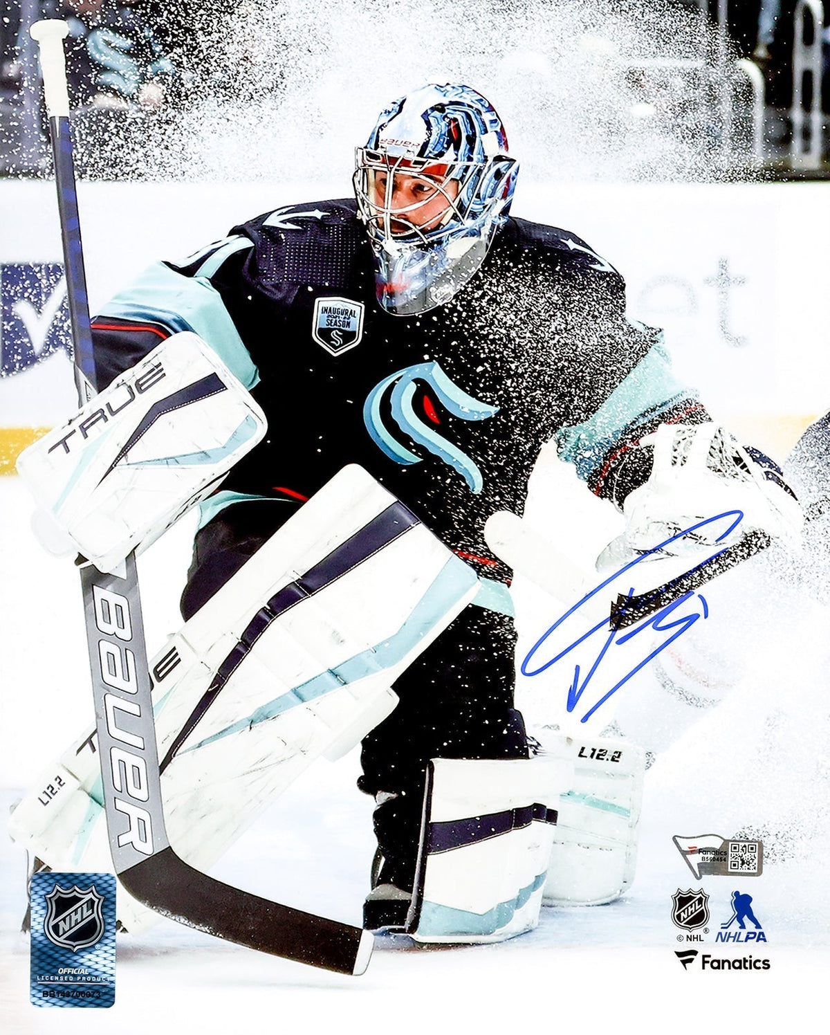 Philipp Grubauer Autographed 8X10 Photo Seattle Kraken Fanatics Holo Stock #211740