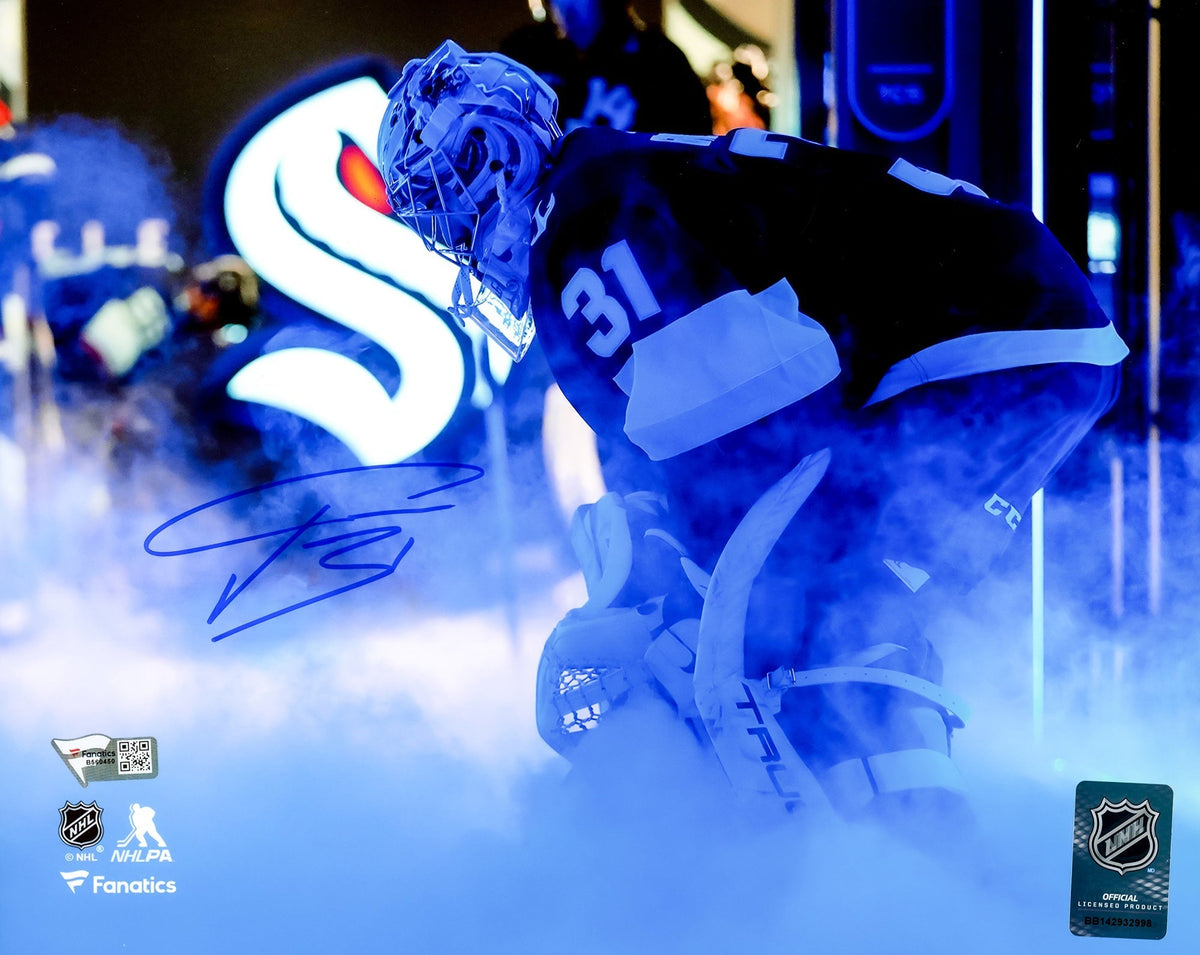 Philipp Grubauer Autographed 8X10 Photo Seattle Kraken Tunnell Fanatics Holo Stock #211741