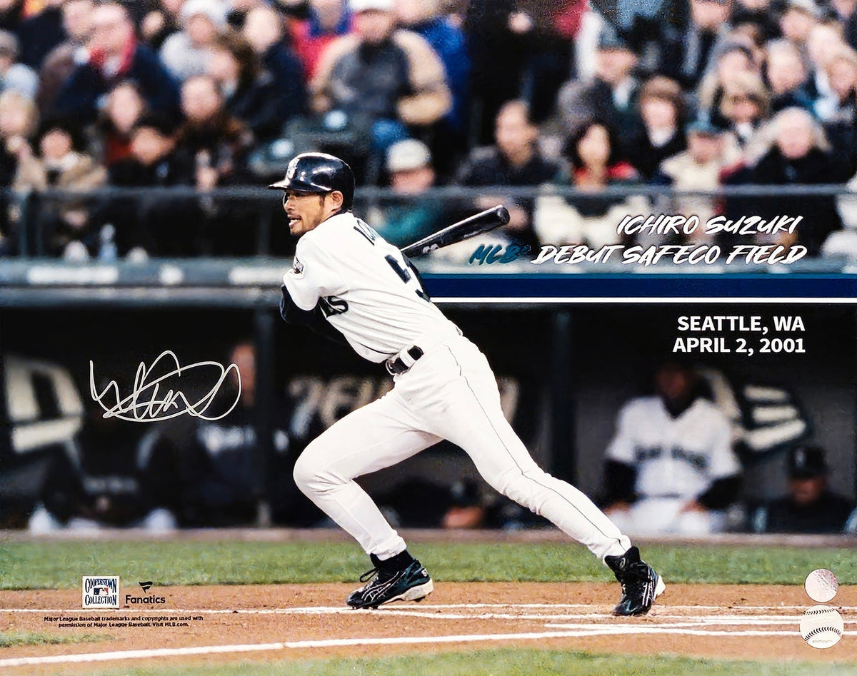 Ichiro Suzuki Autographed 16X20 Photo Seattle Mariners MLB Debut Is Holo Stock #212176