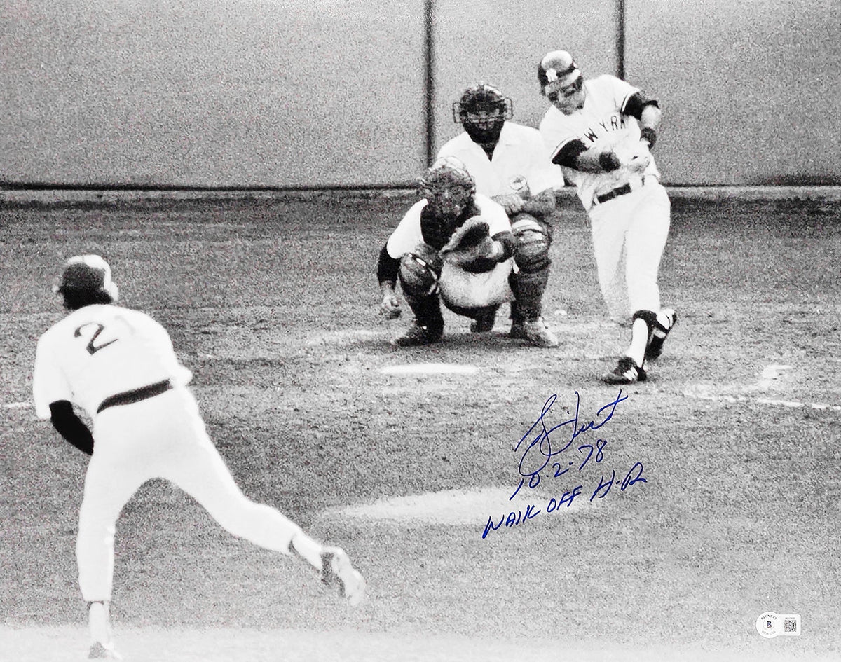 Bucky Dent Autographed 16X20 Photo New York Yankees "10-2-78 Walk Off Hr" Beckett Bas Witness Stock #212202
