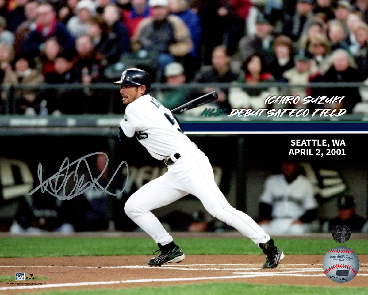 Ichiro Suzuki Autographed 8X10 Photo Seattle Mariners MLB Debut Is Holo Stock #212172