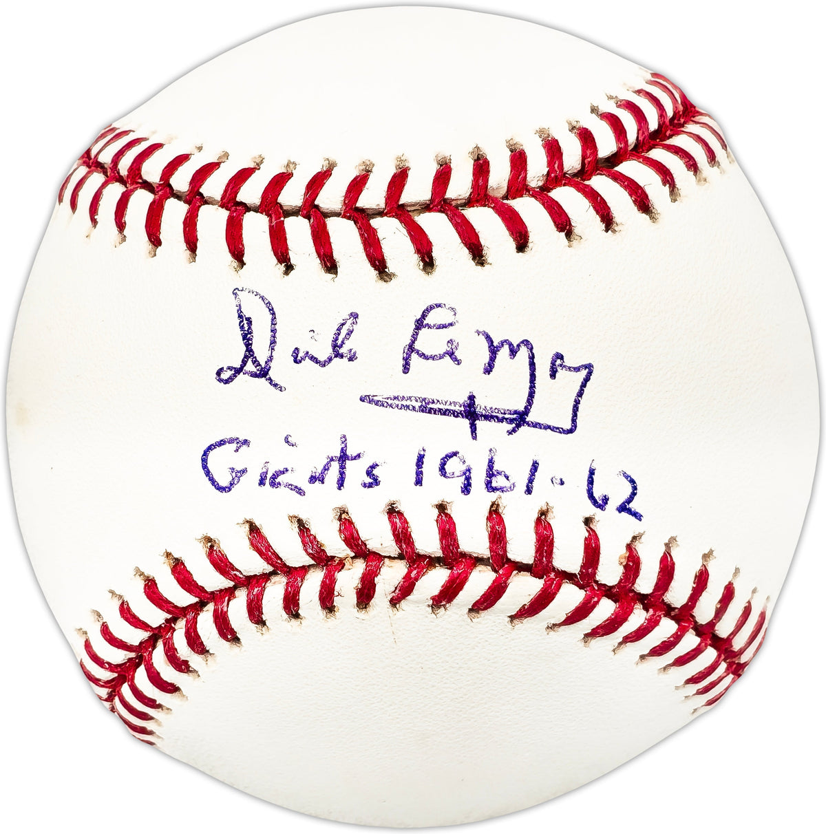 Dick Lemay Autographed Official MLB Baseball San Francisco Giants "Giants 1961-62" Beckett Bas Qr #Bl93619
