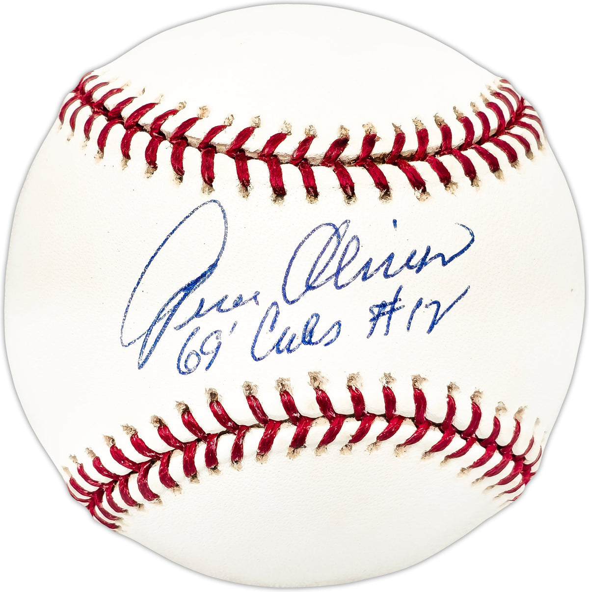 Gene Oliver Autographed Official MLB Baseball Chicago Cubs "69 Cubs #12" Beckett Bas Qr #Bl93647