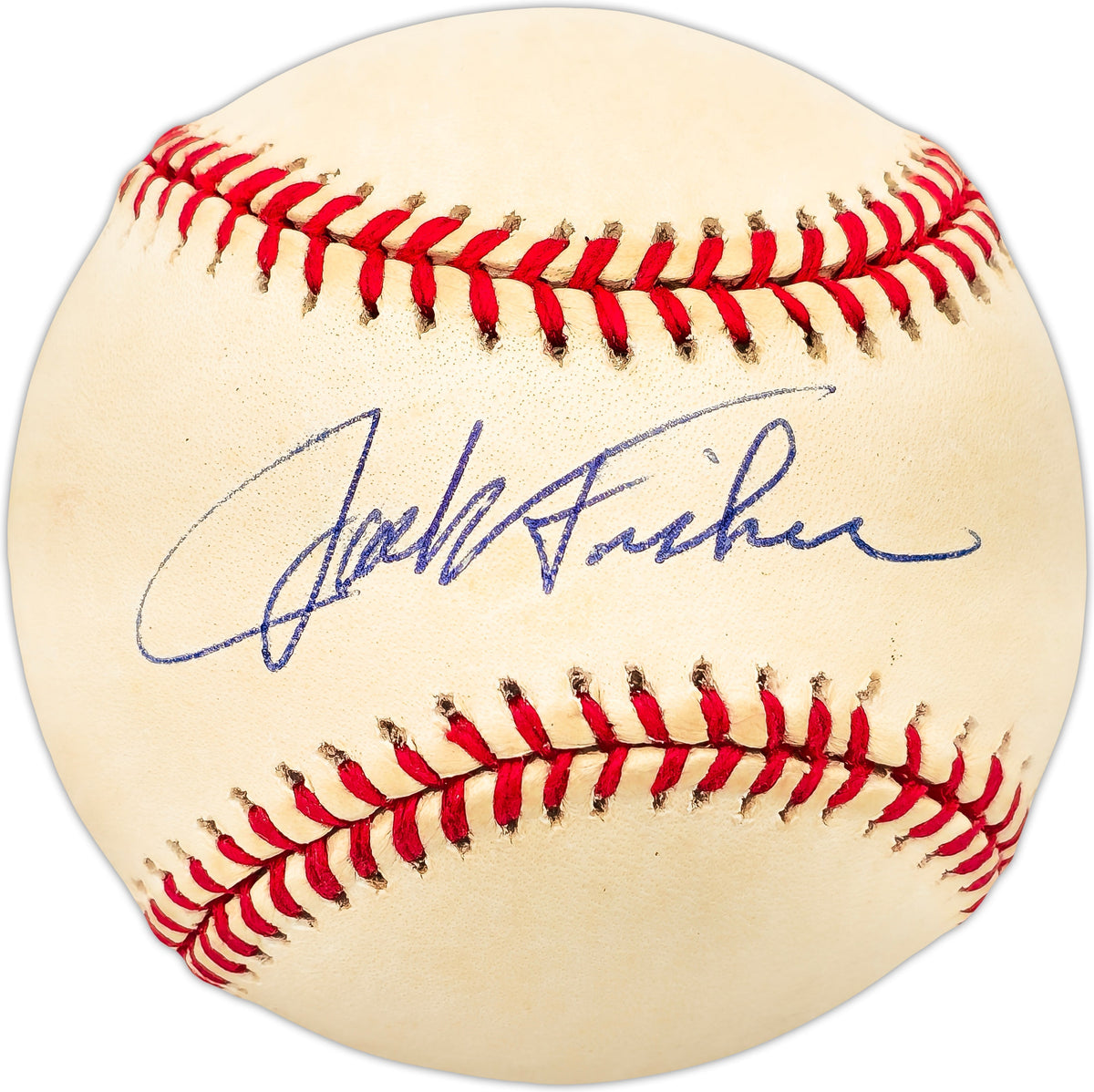 Jack Fisher Autographed Official Al Baseball Cincinnati Reds, New York Mets