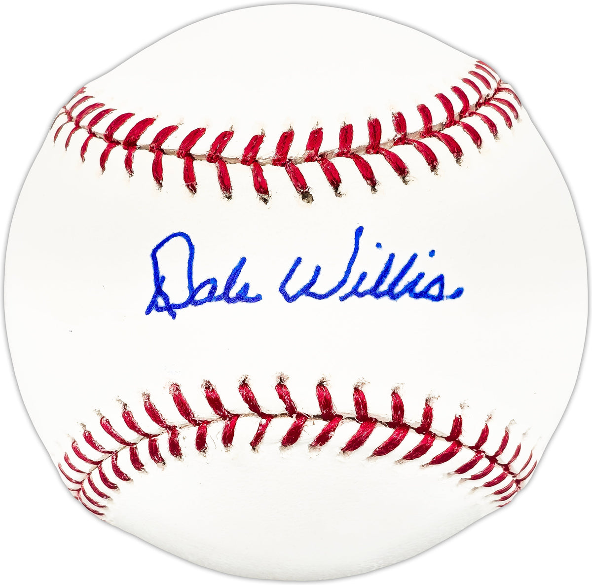Dale Willis Autographed Official MLB Baseball Kc A's