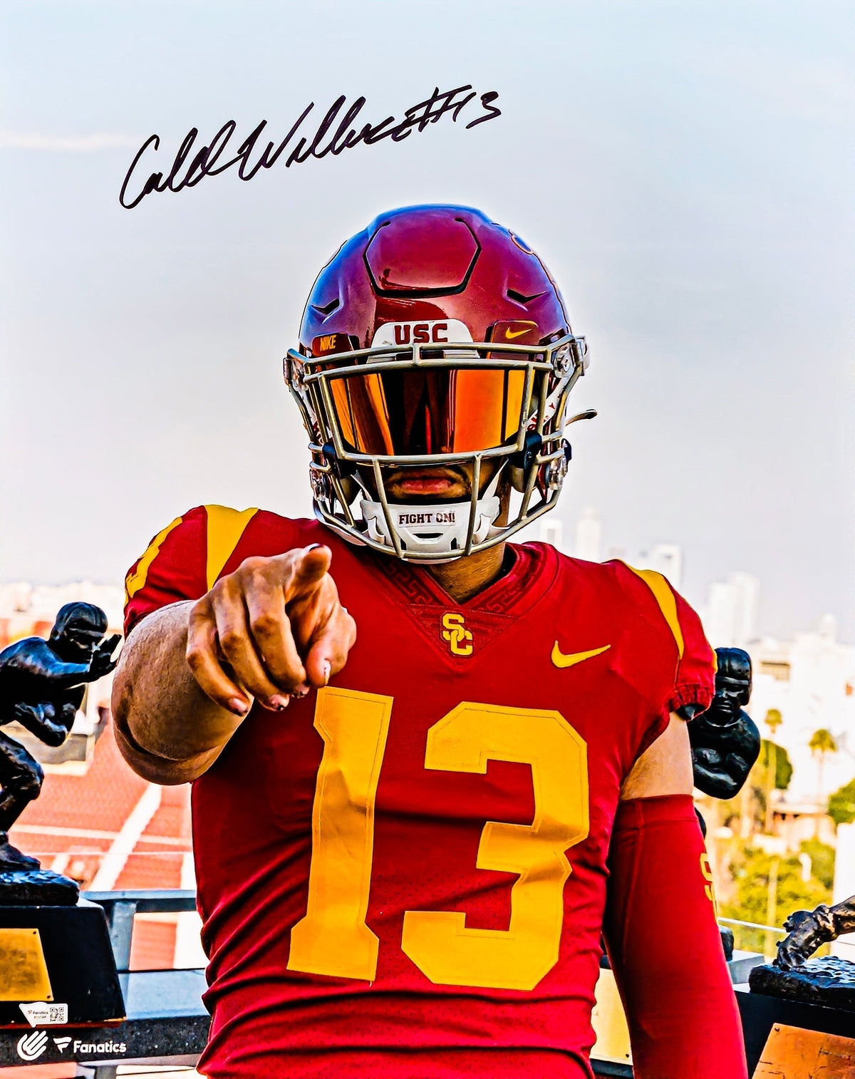 Caleb Williams Autographed 16X20 Photo Usc Trojans Fanatics Holo Stock #212965