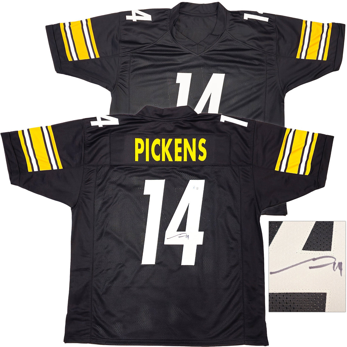 Pittsburgh Steelers George Pickens Autographed Black Jersey Beckett Bas Qr