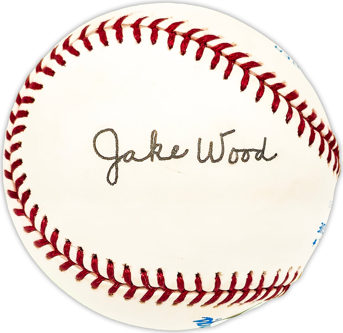 Jake Wood Autographed Official Al Baseball Detroit Tigers Beckett Bas Qr #Bm25069