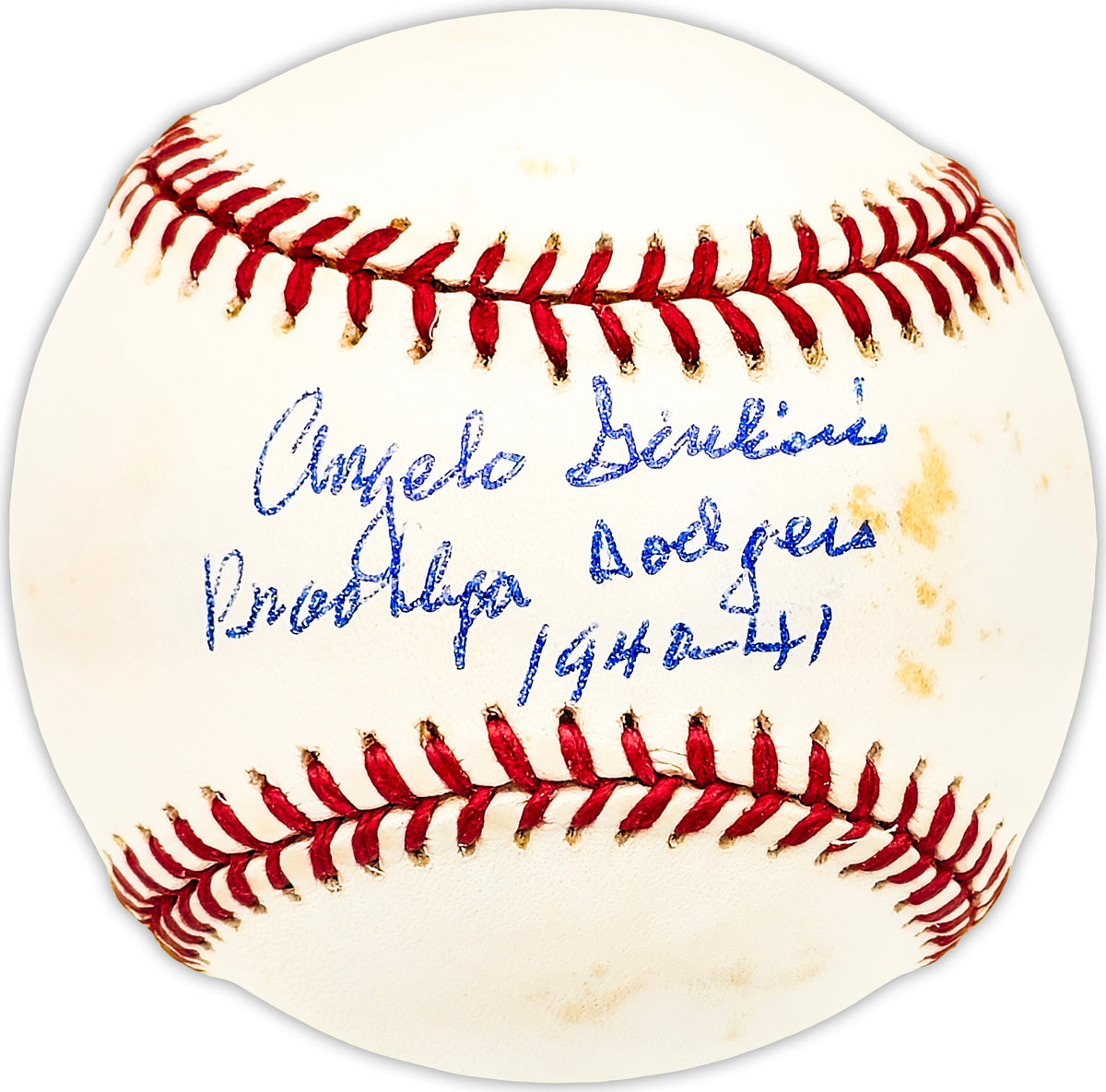 Angelo Giuliani Autographed Official Nl Baseball Brooklyn Dodgers "Brooklyn Dodgers 1940-41" Beckett Bas Qr #Bm25074