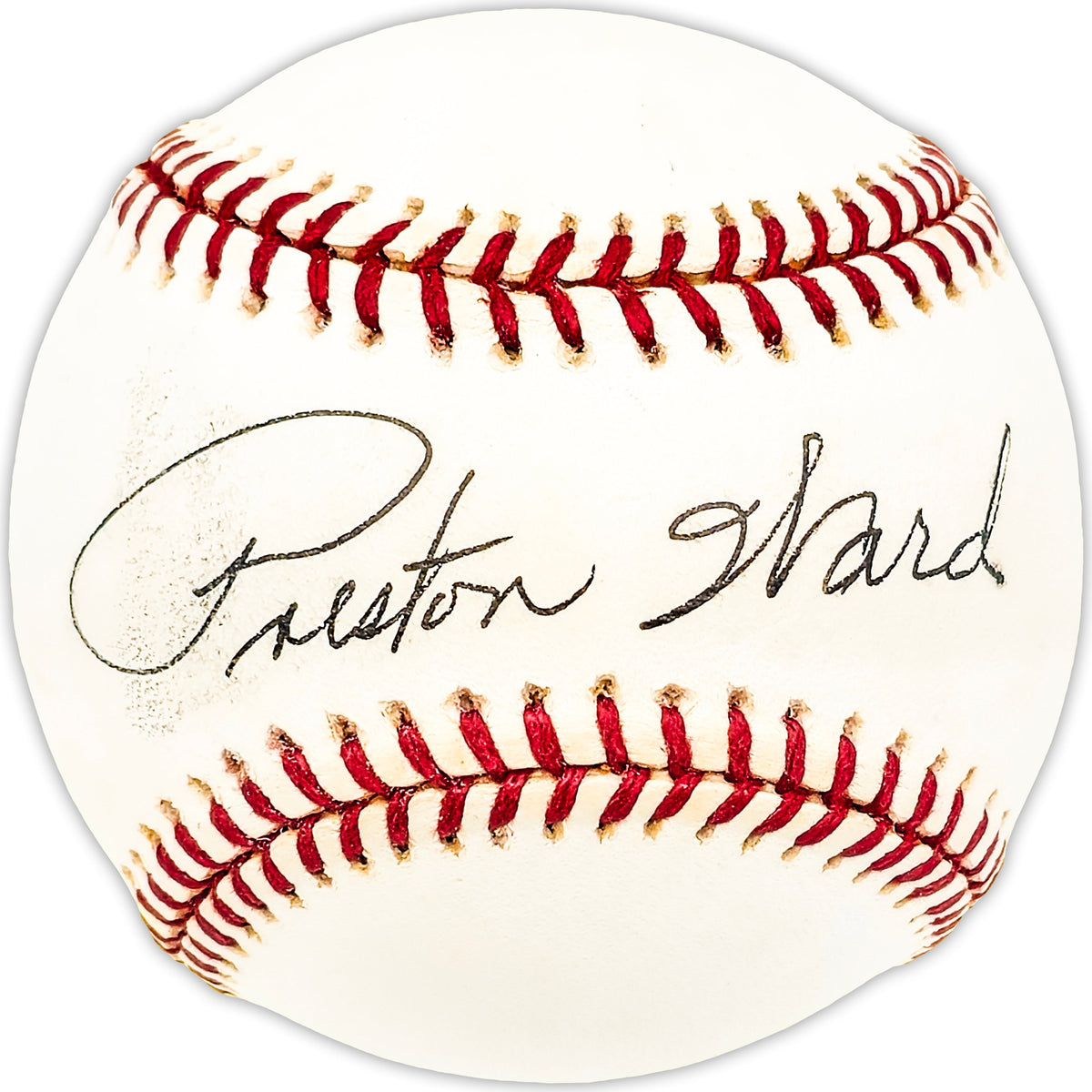 Preston Ward Autographed Official Nl Baseball Los Angeles Dodgers, Chicago Cubs Beckett Bas Qr #Bm25081