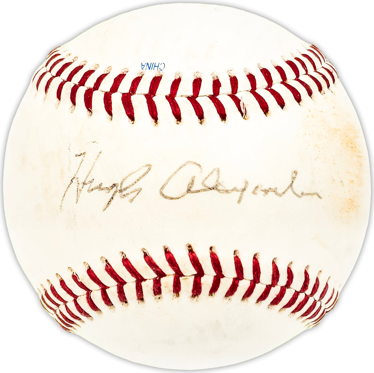 Hugh Alexander Autographed Official Rawlings Baseball Cleveland Indians Beckett Bas Qr #Bm25169