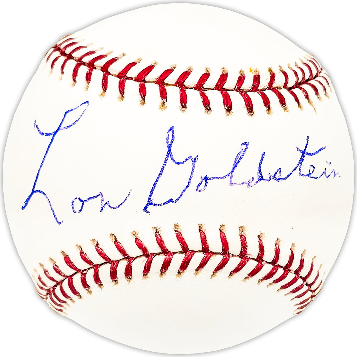 Lon Goldstein Autographed Official MLB Baseball Cincinnati Reds Beckett Bas Qr #Bm25257