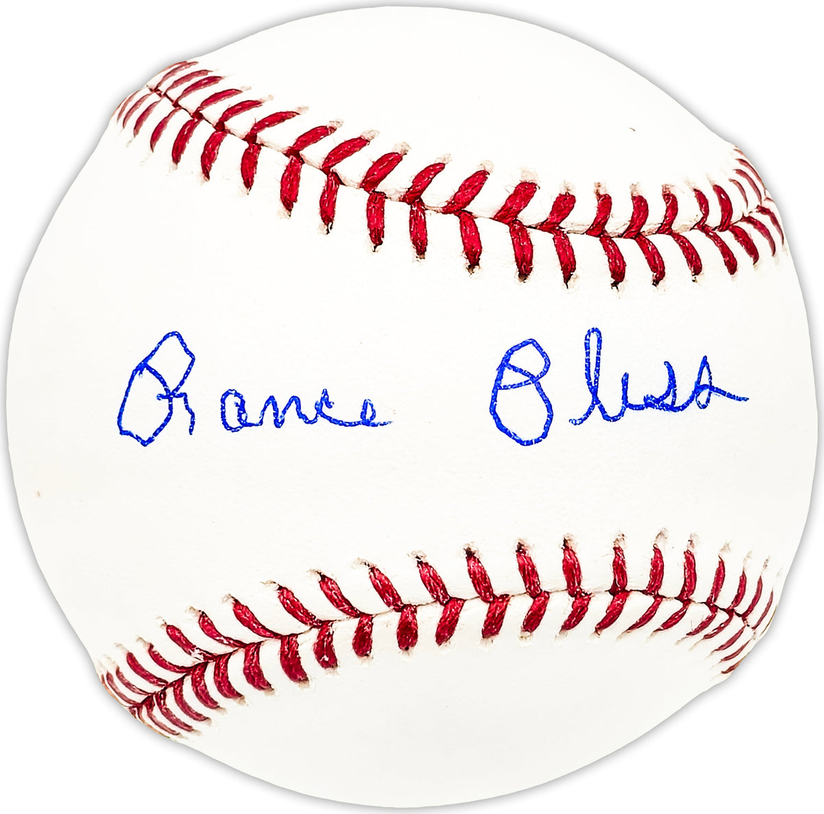 Rance Pless Autographed Official MLB Baseball Ny Giants, Kc A's Beckett Bas Qr #Bm25283