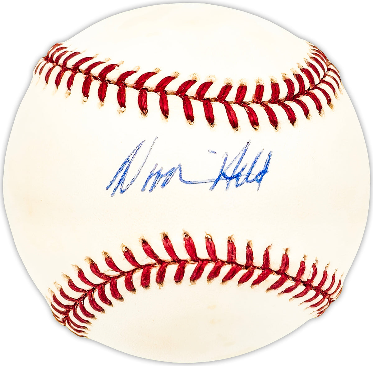 Woodie Held Autographed Official Al Baseball Cleveland Indians, Baltimore Orioles Beckett Bas Qr #Bm25539