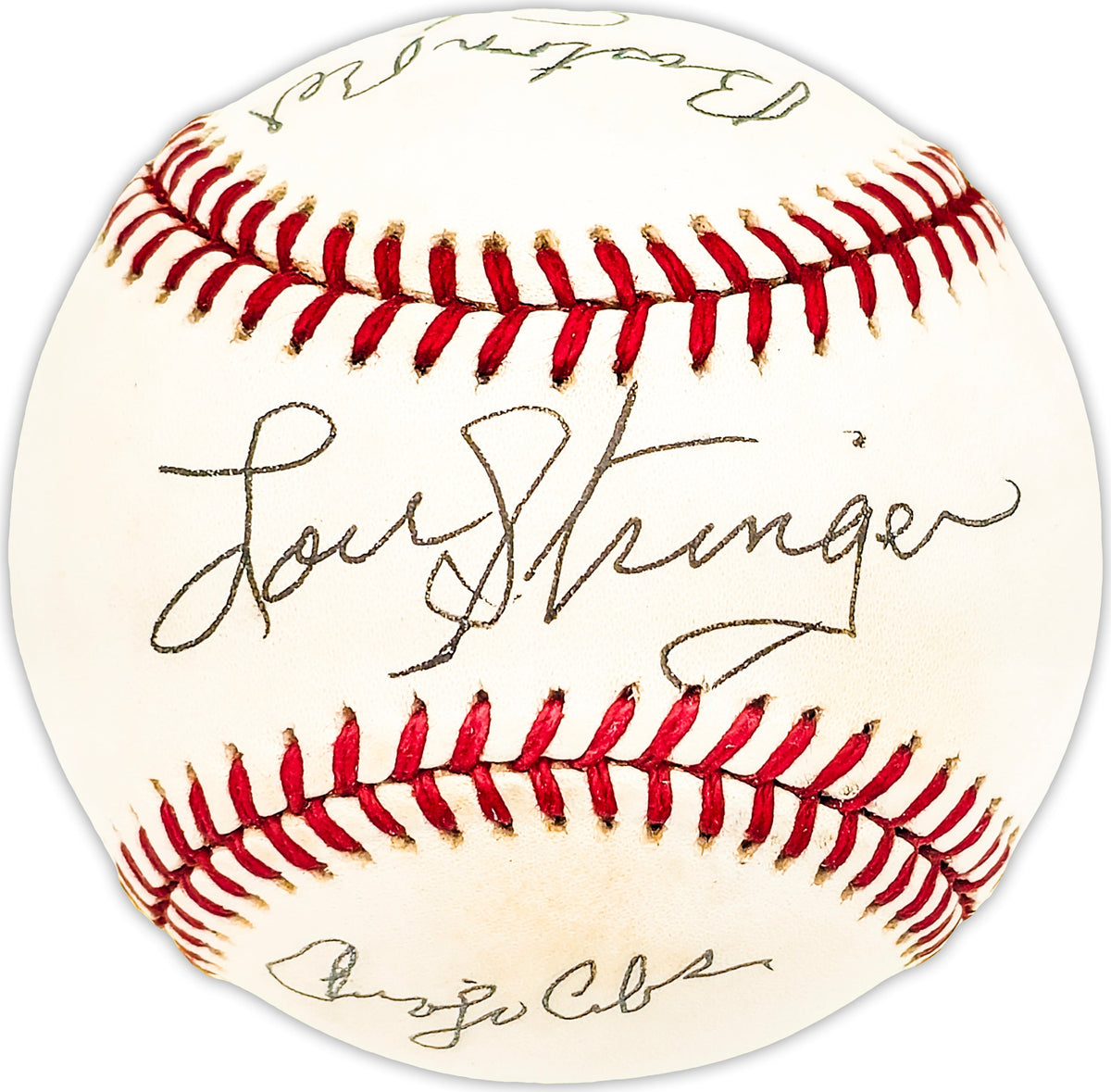 Lou Stringer Autographed Official Nl Baseball Boston Red Sox, Chicago Cubs Beckett Bas Qr #Bm25644