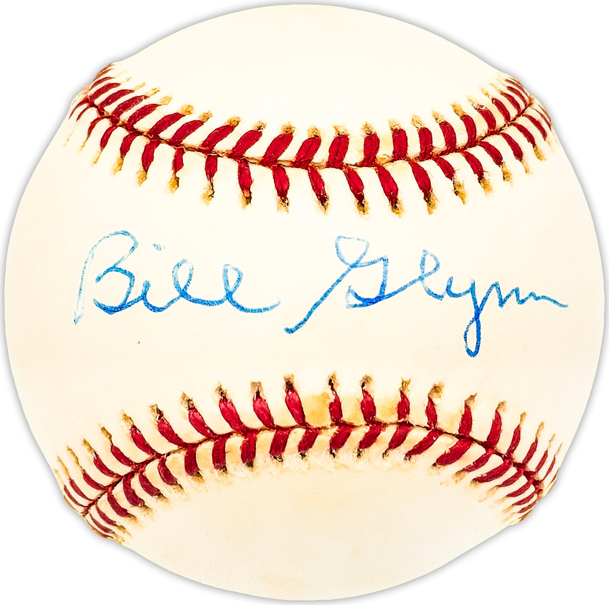 Bill Glynn Autographed Official Al Baseball Cleveland Indians Beckett Bas Qr #Bm25734