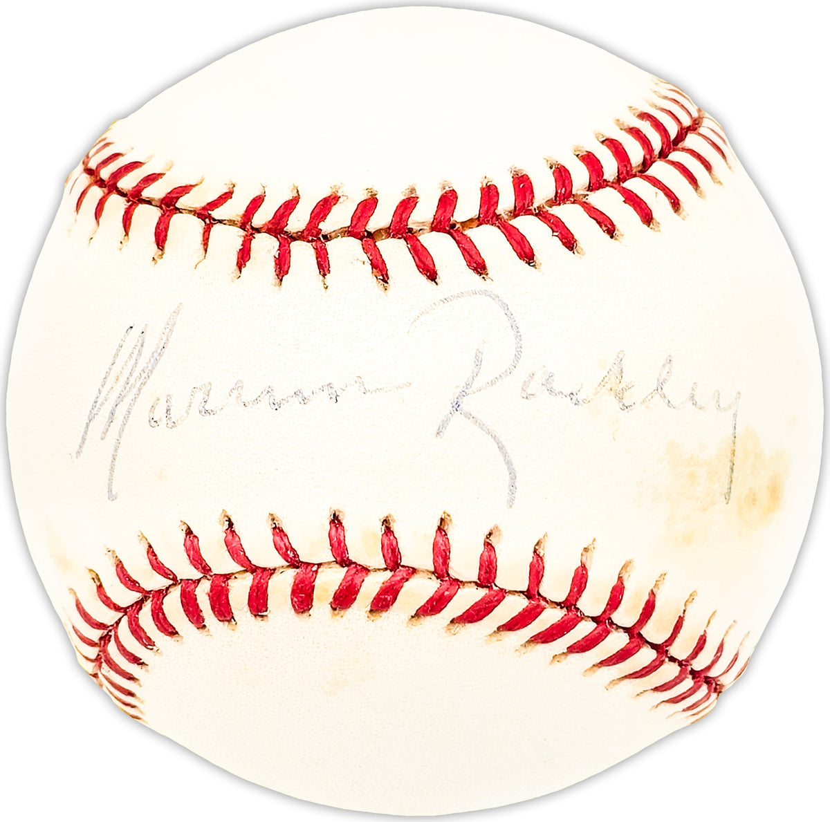 Marvin Rackley Autographed Official Nl Baseball Brooklyn Dodgers Beckett Bas Qr #Bm25778