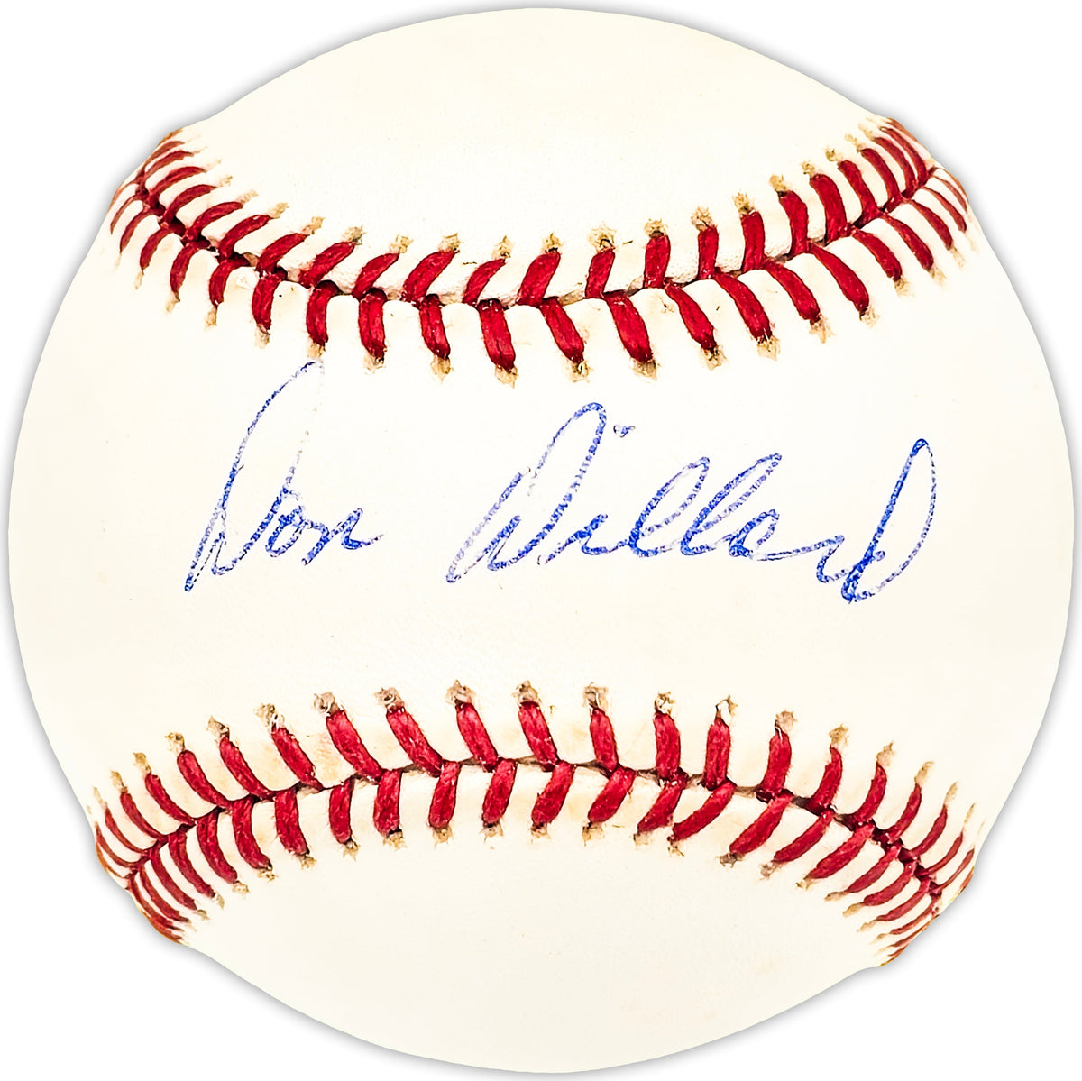 Don Dillard Autographed Official Nl Baseball Indians, Milwaukee Braves Beckett Bas Qr #Bm25826