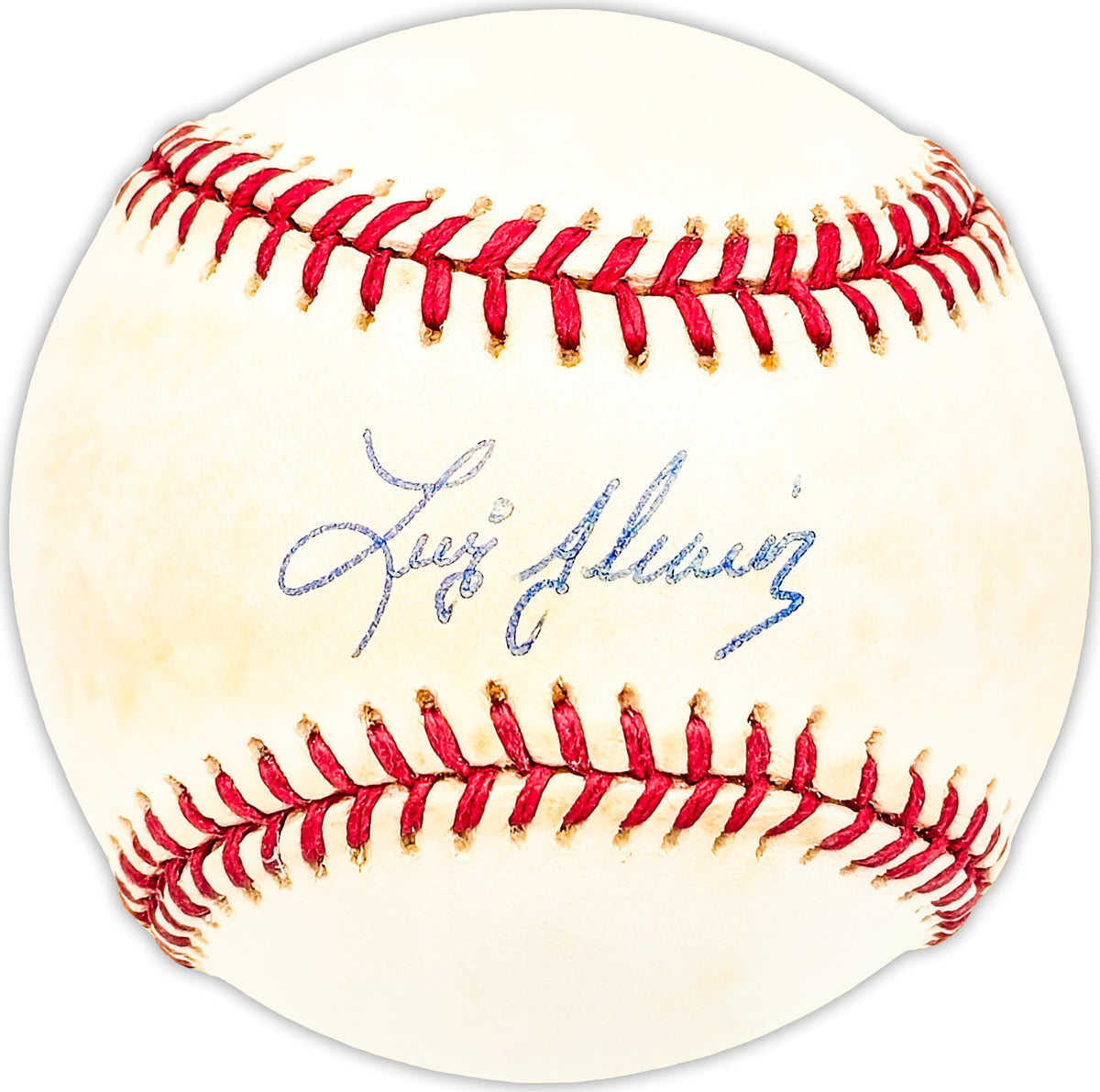 Luis Alcaraz Autographed Official Nl Baseball Los Angeles Dodgers, Kansas City Royals Beckett Bas Qr #Bm25340