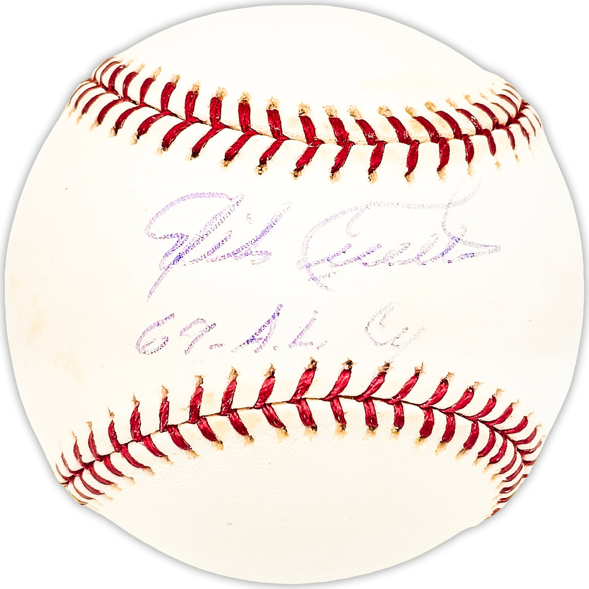 Mike Cuellar Autographed Official Al Baseball Baltimore Orioles "67 Al Cy" Beckett Bas Qr #Bm25010