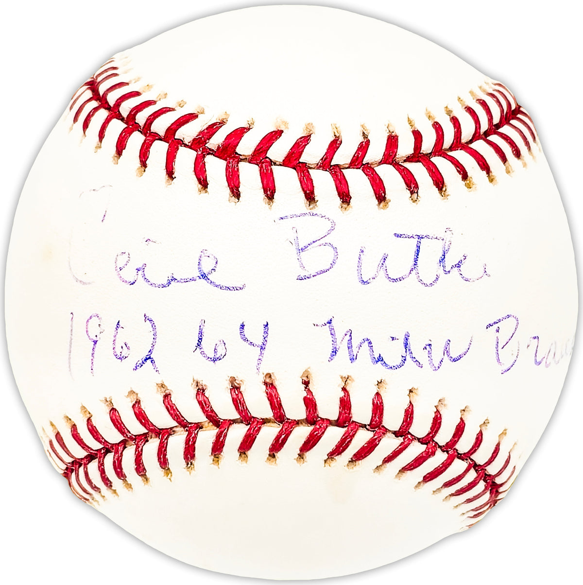 Cecil Butler Autographed Official MLB Baseball Milwaukee Braves "1962-64 Milwaukee Braves" Beckett Bas Qr #Bm25027