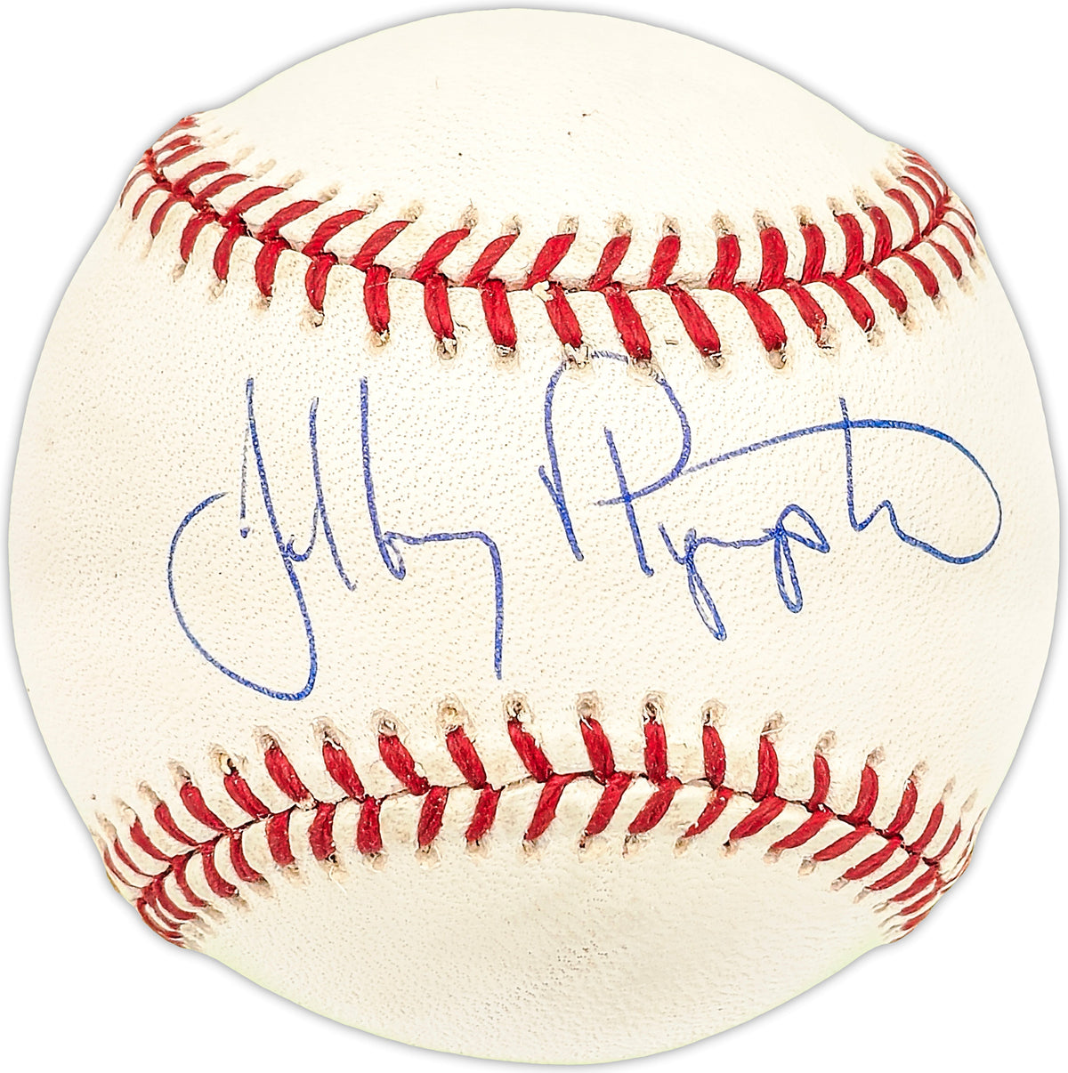 Jeff Plympton Autographed Official Nl Baseball Boston Red Sox