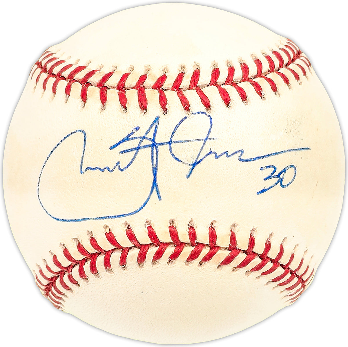 Rusty Meacham Autographed Official Al Baseball Kansas City Royals, Detroit Tigers