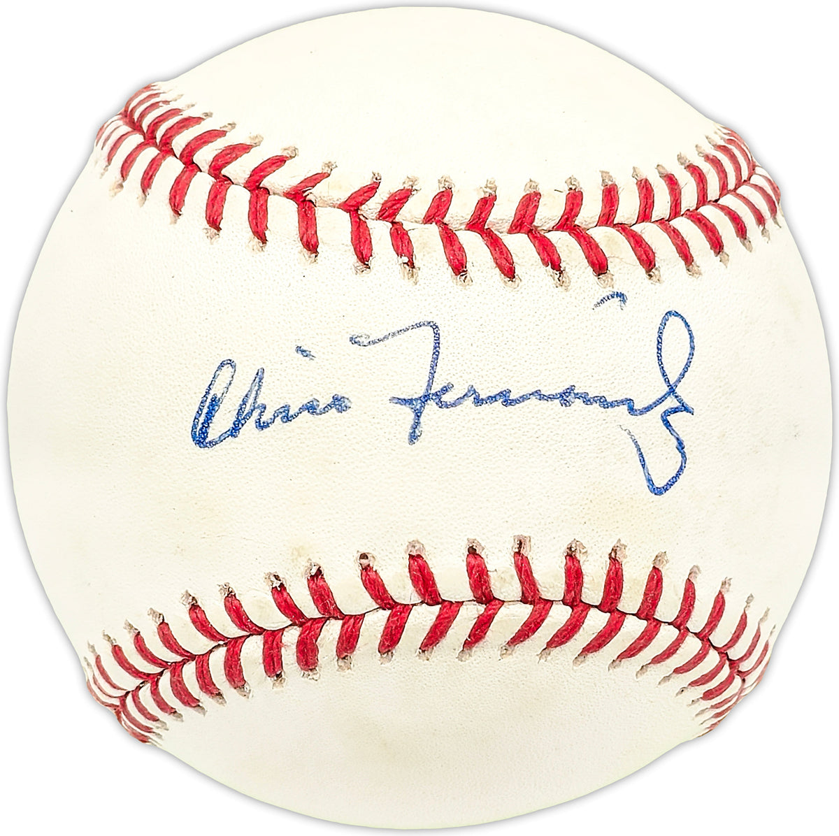 Chico Fernandez Autographed Official Nl Baseball Br. Los Angeles Dodgers, Detroit Tigers