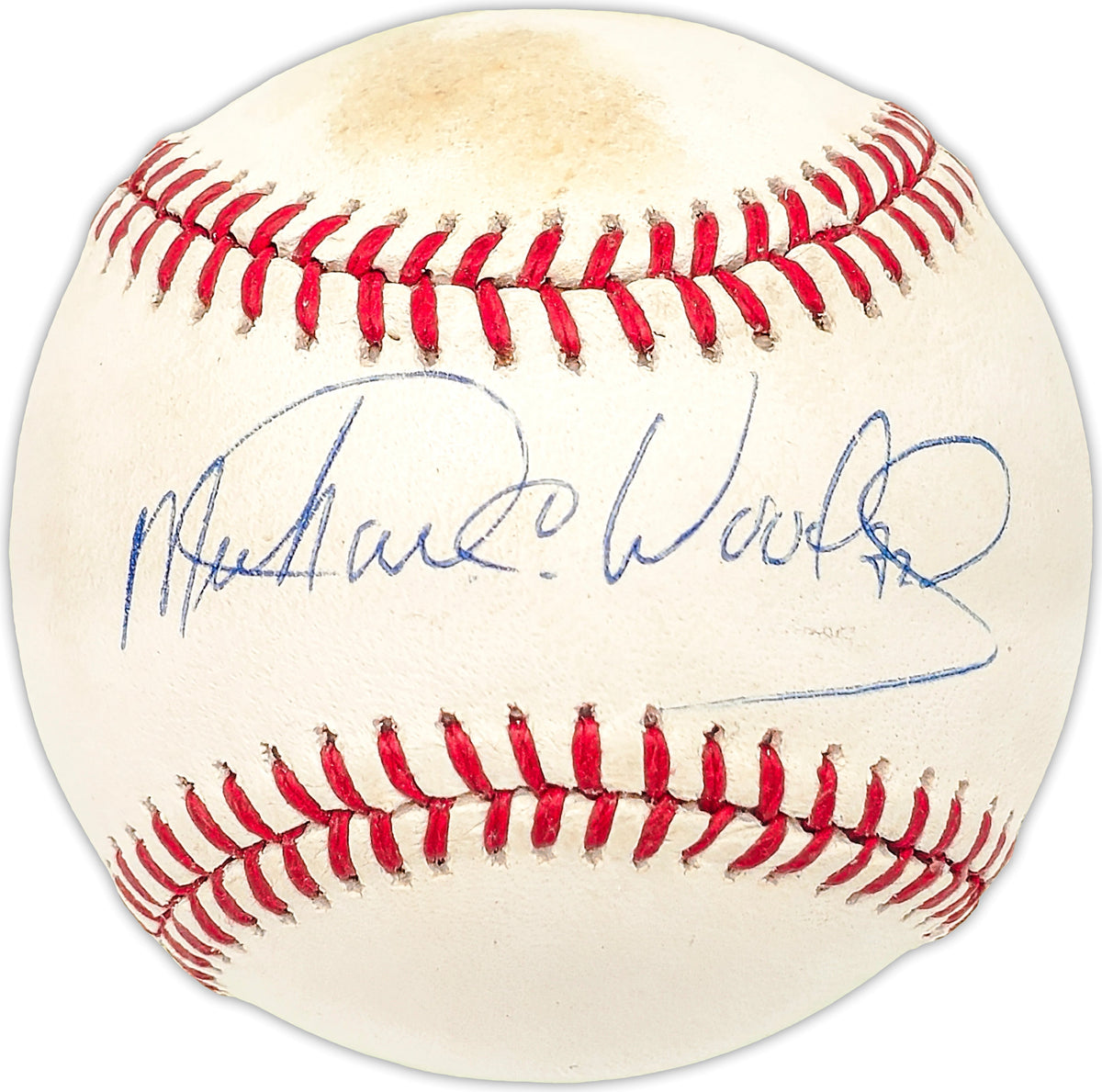 Mike Woodard Autographed Official Al Baseball San Francisco Giants