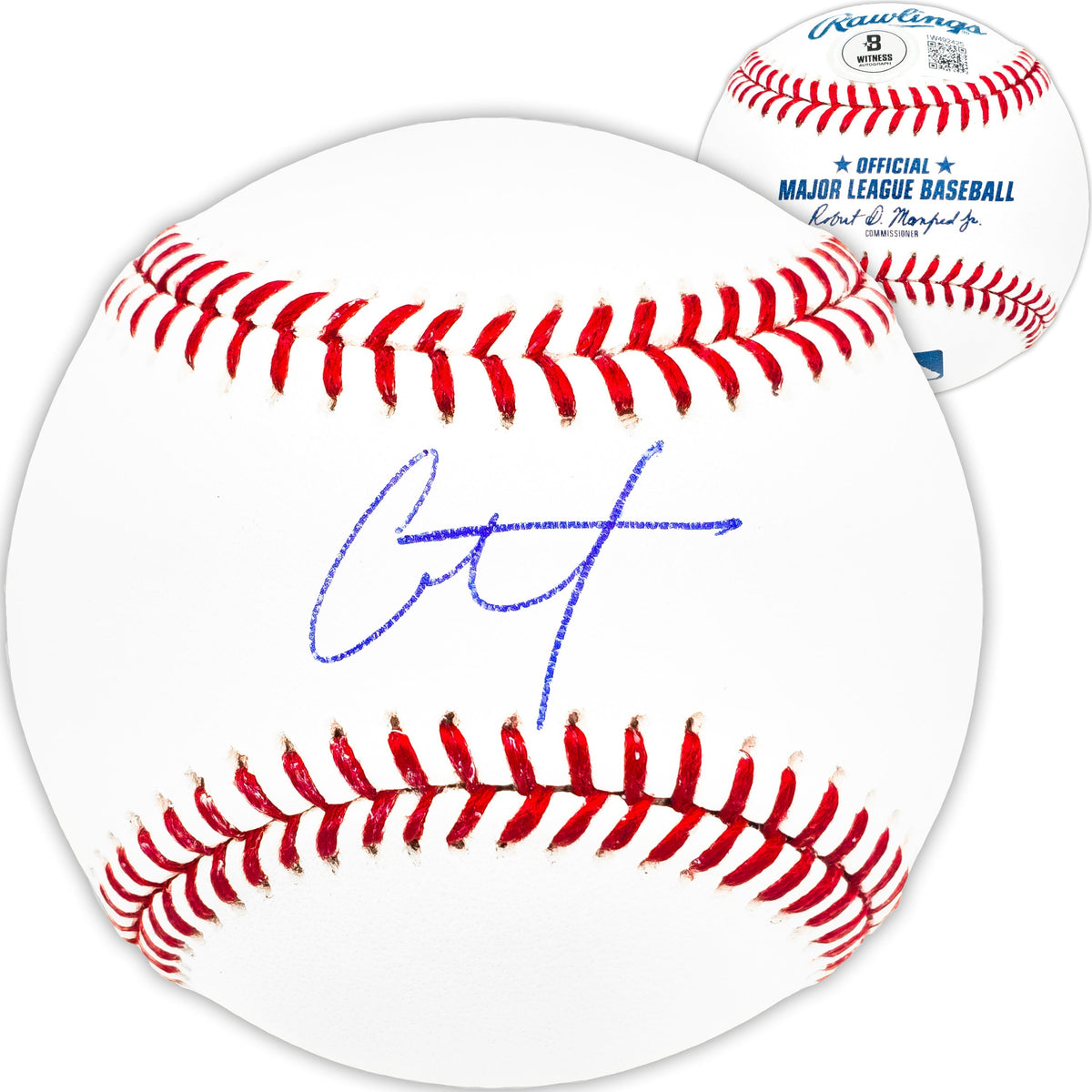 Coby Mayo Autographed Official MLB Baseball Baltimore Orioles Beckett Bas Witness