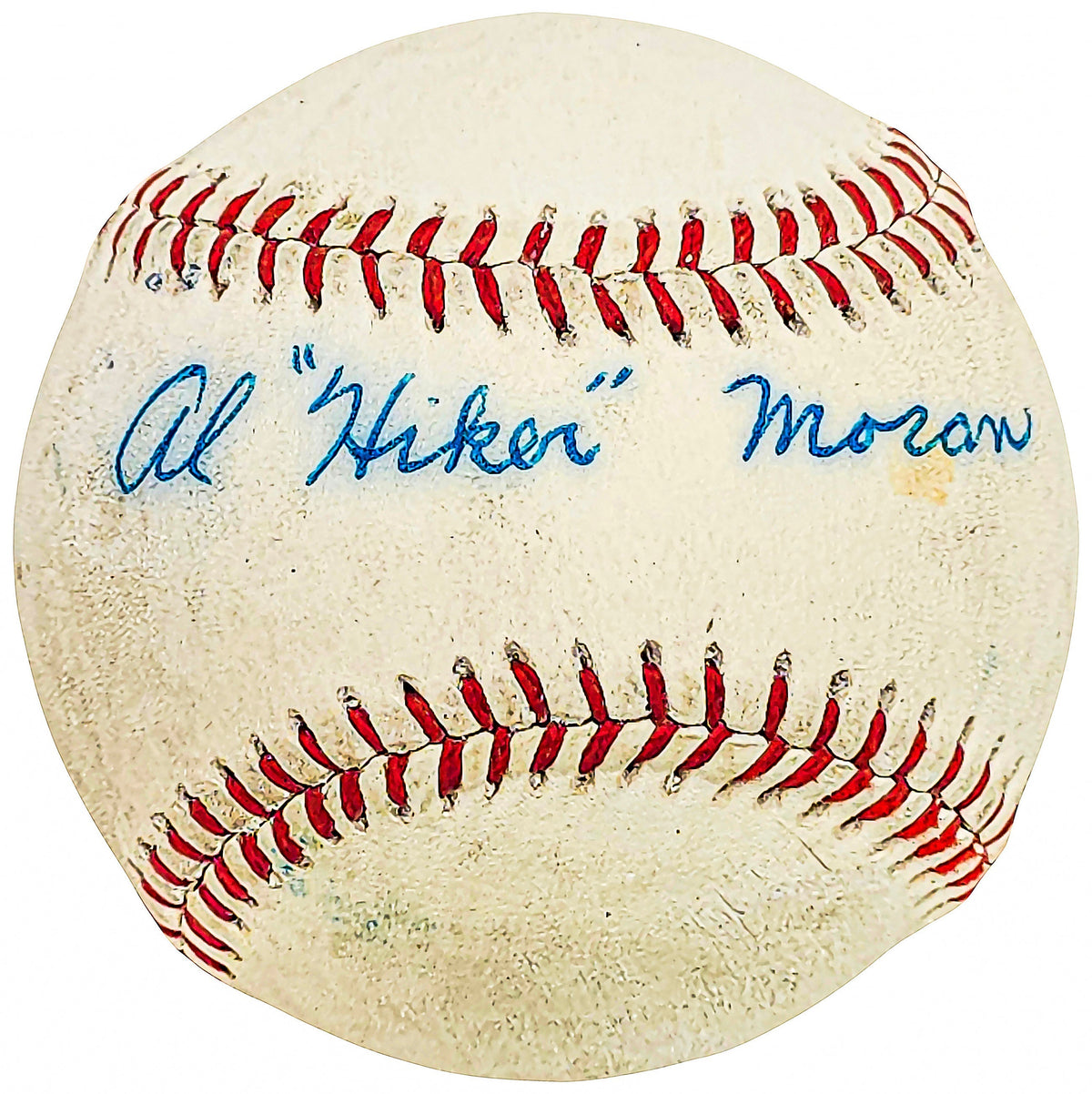 Al "Hiker" Moran Autographed Official Wilson Baseball New York Mets Vintage Signature Beckett Bas Qr #Bh039007