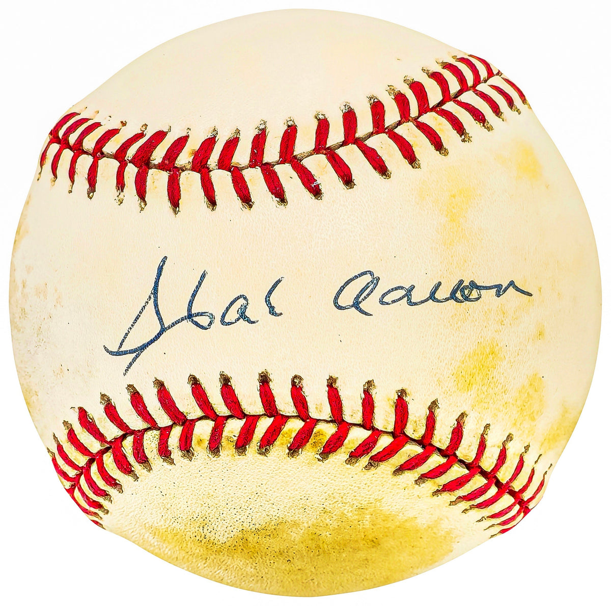 Hank Aaron Autographed Official Nl Baseball Atlanta Braves Beckett Bas #Ac74511