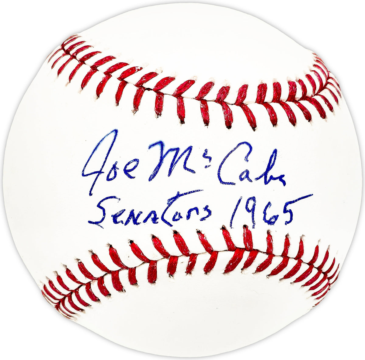 Joe Mccabe Autographed Official MLB Baseball Washington Senators "Senators 1965"