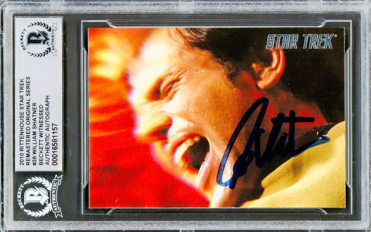 William Shatner Autographed 2010 Rittenhouse Card #39 Star Trek Captain Kirk Beckett Bas #16581157