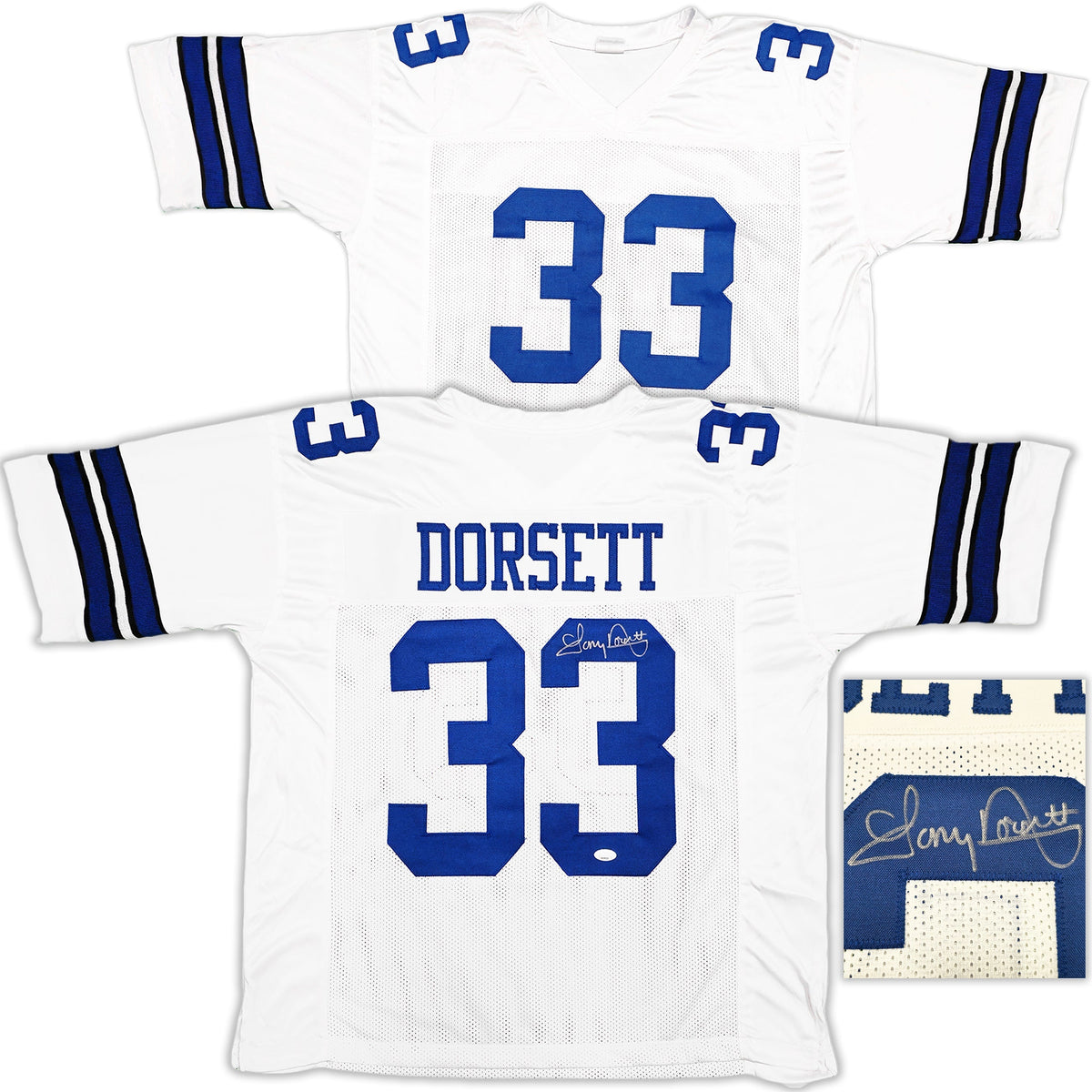 Dallas Cowboys Tony Dorsett Autographed White Football Jersey Jsa