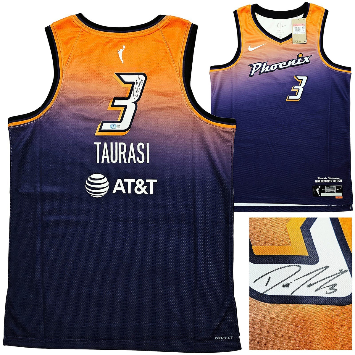 Phoenix Mercury Diana Taurasi Autographed Purple Nike Explorer Edition Jersey Size L Beckett Bas Qr Stock #214838