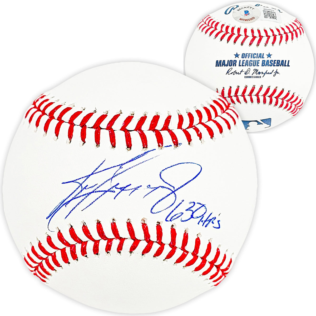 Ken Griffey Jr. Autographed Official MLB Baseball Seattle Mariners "630 Hrs" Beckett Bas Witness Stock #212461