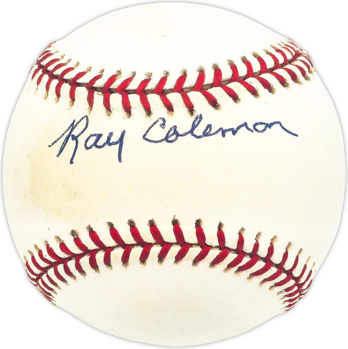 Ray Coleman Autographed Official Al Baseball Browns, White Sox Beckett Bas Qr #Bm25855