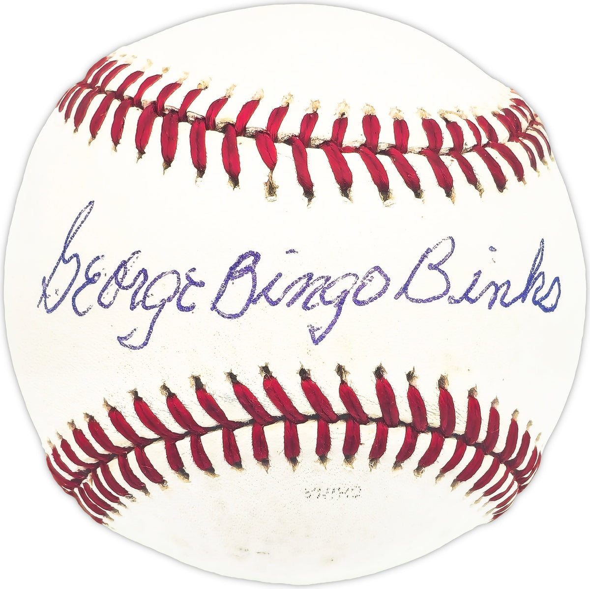 George Bingo Binks Autographed Official League Baseball Washington Senators Beckett Bas Qr #Bm25915