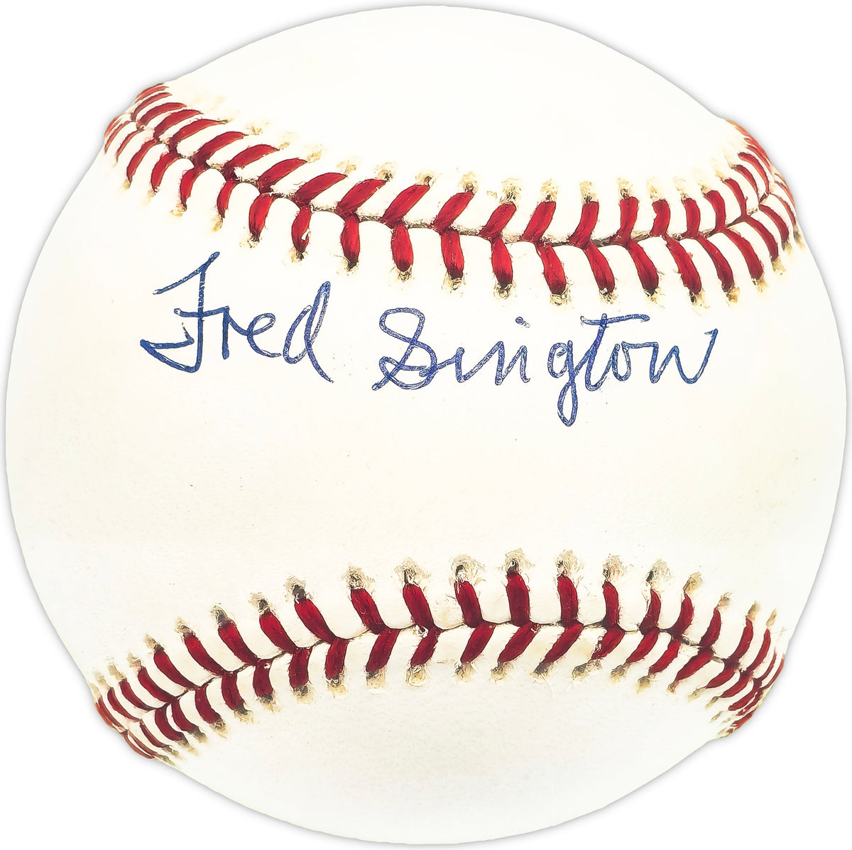 Fred Sington Autographed Official Nl Baseball Brooklyn Dodgers Beckett Bas Qr #Bm25917