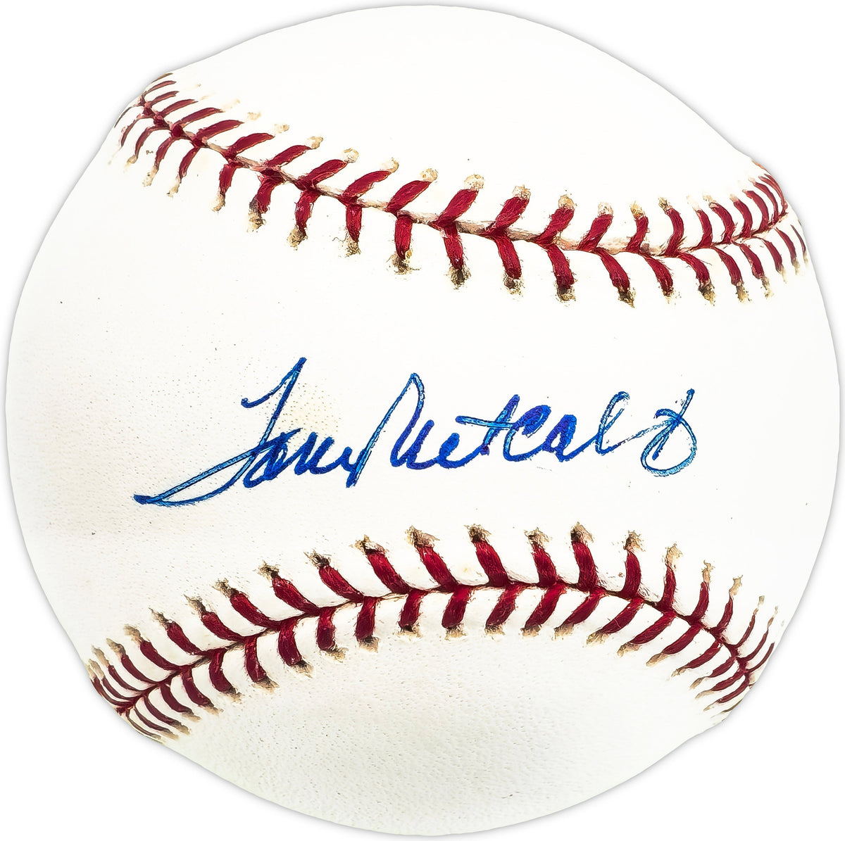 Tom Metcalf Autographed Official MLB Baseball New York Yankees Beckett Bas Qr #Bm25967