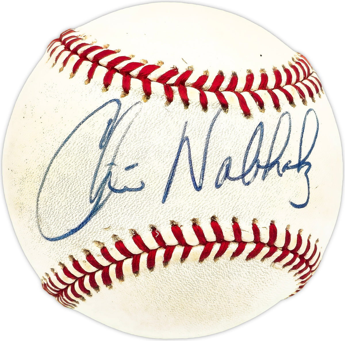 Chris Nabholz Autographed Official Nl Baseball Montreal Expos, Chicago Cubs