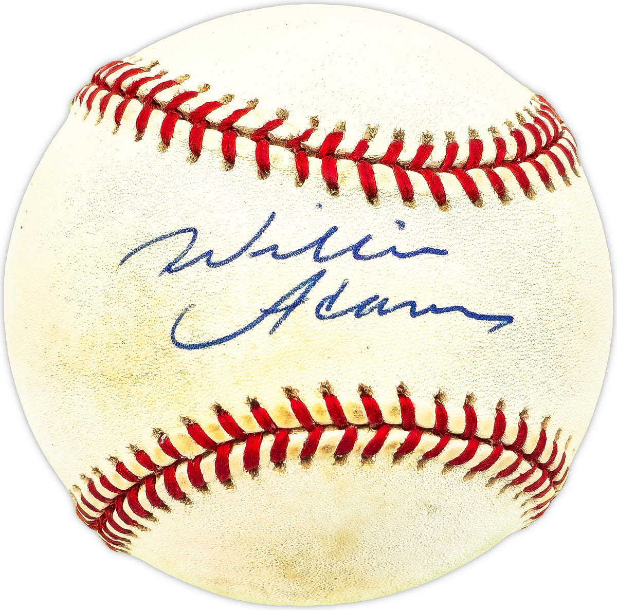 Willie Adams Autographed Official Al Baseball Oakland A's