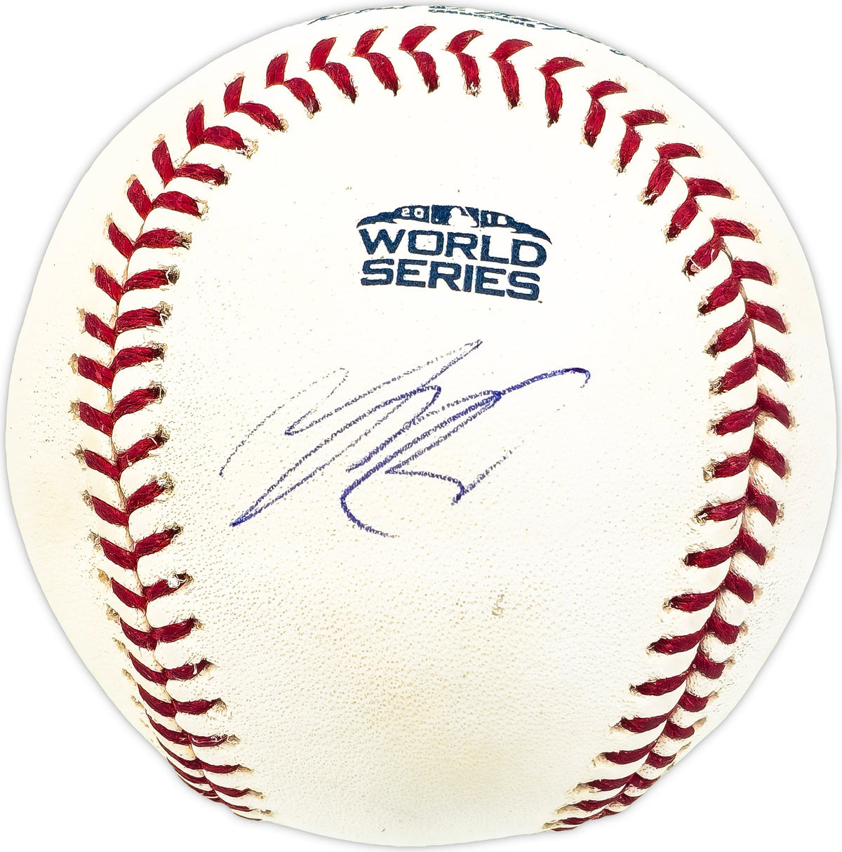 Mookie Betts Autographed Official 2018 World Series Logo MLB Baseball Boston Red Sox Beckett Bas Qr #Bj56055