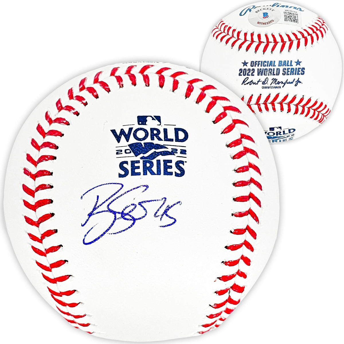 Ryne Stanek Autographed Official 2022 World Series MLB Baseball Houston Astros Beckett Bas Witness Stock #215408