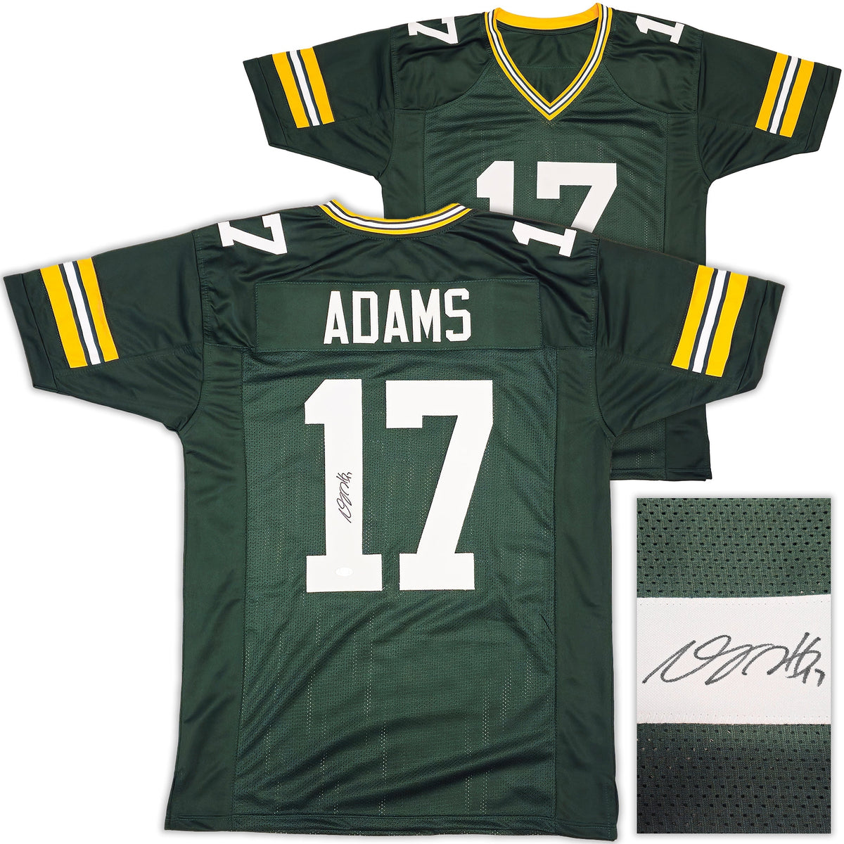 Green Bay Packers Davante Adams Autographed Green Jersey Beckett Bas Witness