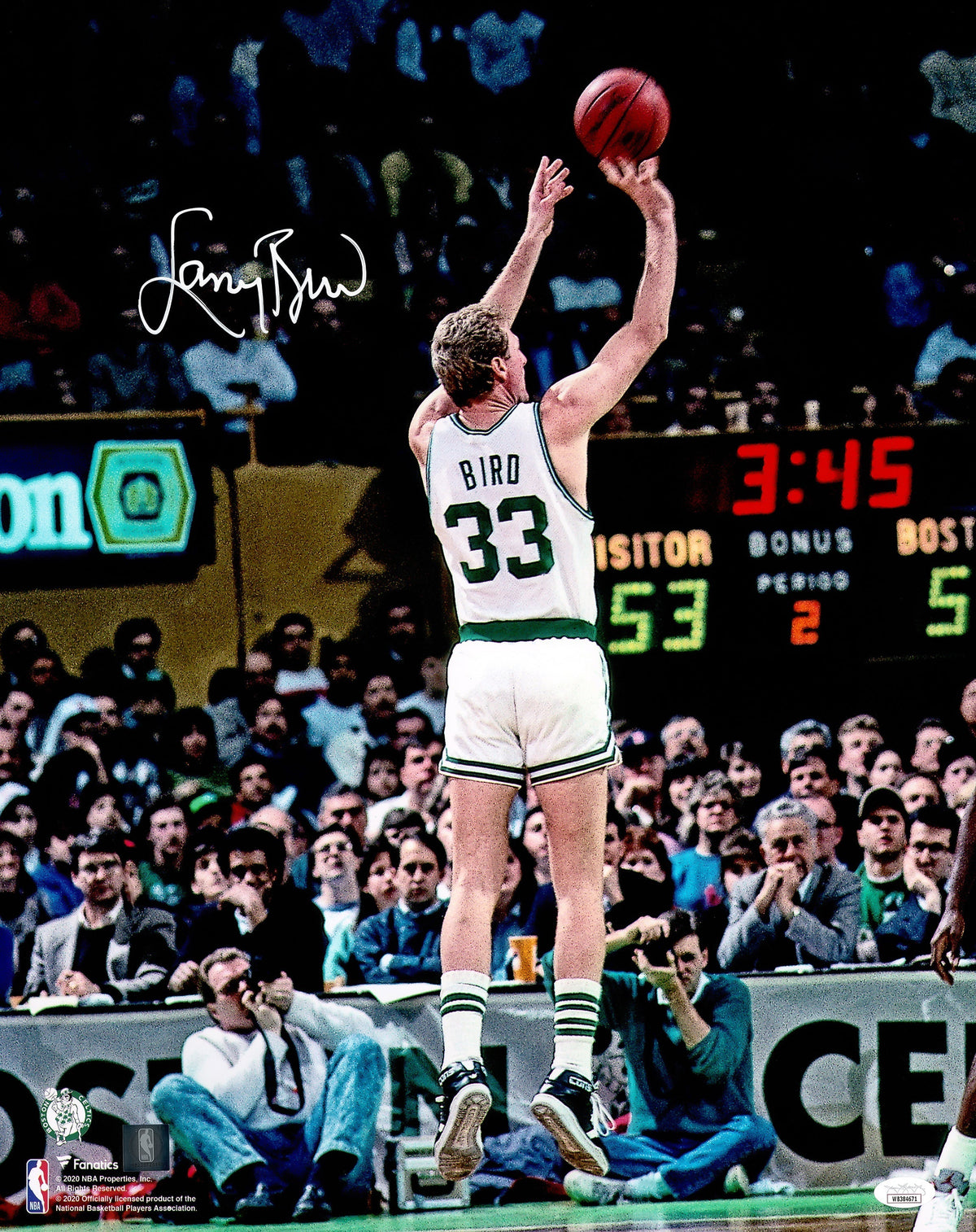 Larry Bird Autographed 16X20 Photo Boston Celtics Jsa